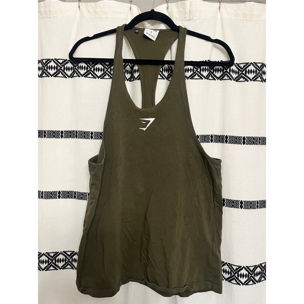 Gymshark Women's Khaki and Green Vest